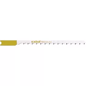   EXTOL PREMIUM dekopírlap, 5db, univerzális befogás, HCS; 75×4,5×1,5mm, 2,5mm fogtáv, köszörült fogak, tiszta egyenes/íves vágás, puhaf