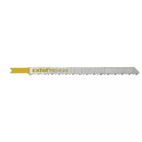   EXTOL PREMIUM dekopírlap, 5db, univerzális befogás, HCS; 126×9×1,5mm, 4mm fogtáv, kösz. fogak, egyenes durva gyorsvágás, puhafához, fa