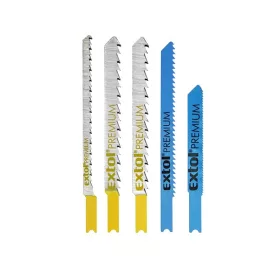   EXTOL PREMIUM dekopírlap, 5db különböző típus, univerzális befogás, HSS, HCS; Bimetál