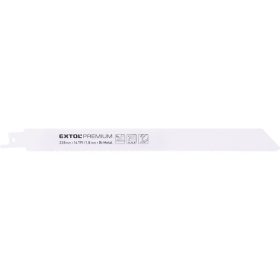  EXTOL PREMIUM szablyafűrészlap klt., 3db, Bosch befogás, 225 mm, 14T, Bimetal, fém anyagokhoz, tiszta vágás