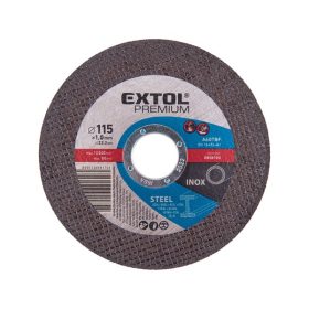   EXTOL PREMIUM vágókorong acélhoz/inoxhoz, kék; 115×1,0×22,2mm, max 13300 ford/perc, (darabáras, de csak ötösével rendelhető)