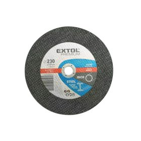  EXTOL PREMIUM vágókorong acélhoz/inoxhoz, kék; 125×1,6×22,2mm, max 12200 ford/perc, (darabáras, de csak ötösével rendelhető)