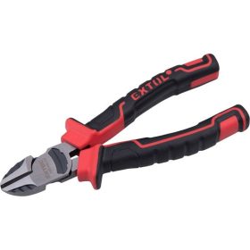   EXTOL PREMIUM oldalcsípő fogó, 160mm, duál vörös/fekete TPR nyél, 20% extra erőkifejtés, akasztós szerszámtartó