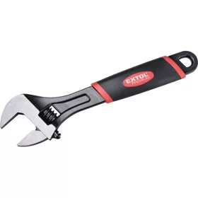   EXTOL PREMIUM állítható villáskulcs, 250 × 27 mm, kovácsolt, CrV., 10", nikkelezett