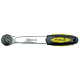   VOREL racsnis hajtókar, CV., 72 fog, hajlított szár, csúszásgátló TPR markolat; 1/2", CrV
