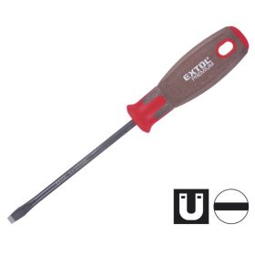   EXTOL PREMIUM csavarhúzó lapos, CV., mágneses, SUPERGRIP markolat; 6×125mm