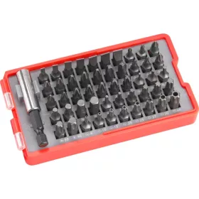   EXTOL PREMIUM behajtó klt. 51 db Cr.V., lapos:3-7mm, PH0-3, PZ0-3, HEX 1,5-6mm, T és TTa 8-40,  övre akasztható műanyag tartóban