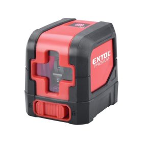   EXTOL PREMIUM automatikus lézeres vízszintező, ZÖLD, 1H1V (1 horizontális+1 vertikális) pontosság:0,3mm/1m, 1/4" menetes