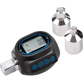   EXTOL PREMIUM digitális nyomaték adapter, hangjelzéssel, 1/2", 20-200Nm, adapterek: 1/4"és 3/8"