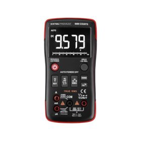   EXTOL PREMIUM digitális multiméter; Amper/Volt/Ohm mérő, True RMS, hangjelző funkcióval, CE, 2 db 1,5V AA elem