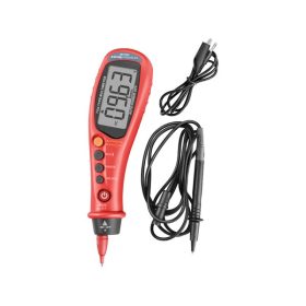   EXTOL PREMIUM digitális multiméter, toll típusú; Amper/Volt/Ohm mérő, hangjelző funkcióval, CE, 2 db 1,5V AAA elem