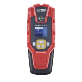   EXTOL PREMIUM digitális detektor, rejtett fém (vas, réz, alu) és fa tárgyak, illetve feszültség alatti vezeték keresésére, LCD kijelző