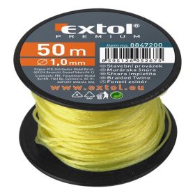   EXTOL PREMIUM kőműves zsinór, sodort; PE, 1,7mm×50m, sárga, orsón