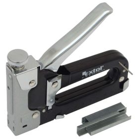   EXTOL PREMIUM tűzőgép 11,3mm×4-14mm, TÜV/GS; feketére festett szénacél ház, hátsó töltés, biztonsági zár