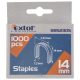EXTOL PREMIUM U-szeg profi tűzőgéphez 7,55×0,52×1,2mm ; 14mm, 1000db, használható: 4770704, 8851110 és 8851112 tűzőgéphez