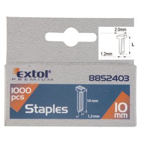   EXTOL PREMIUM szeg fejjel profi tűzőgéphez 1000db ; 10mm (2,0×1,2×0,52mm)
