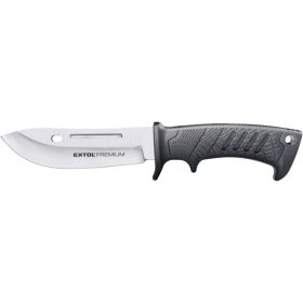   EXTOL PREMIUM vadász- és túrakés, 3CR13 rozsdamentes acél penge, műanyag nyél, nylon tok, teljes/penge hossz: 270mm/145mm
