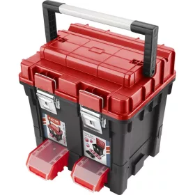   EXTOL PREMIUM szerszámosláda profi erős, műanyag 440×350×440mm, fémcsatos, tálcával, lakatolható, ALU nyél