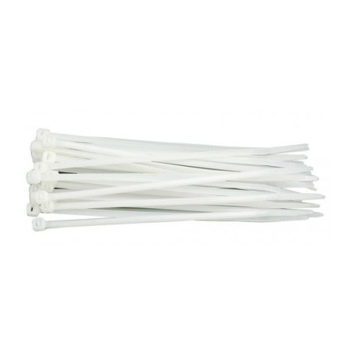 EGYÉB kábelkötegelő 4,8×200mm 100db, fehér nylon;