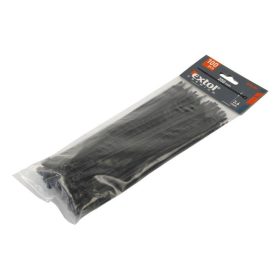   EXTOL PREMIUM kábelkötegelő 2,5×100mm 100db, fekete nylon;