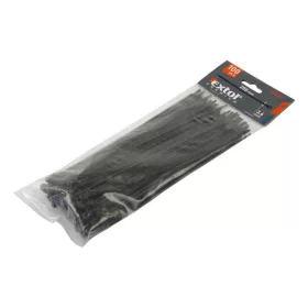   EXTOL PREMIUM kábelkötegelő 4,8×250mm 100db, fekete nylon;