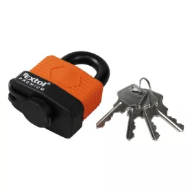   EXTOL PREMIUM lakat, laminált, vízálló, 4db kulcs; 40mm, kengyelszárátmérő:8/12mm