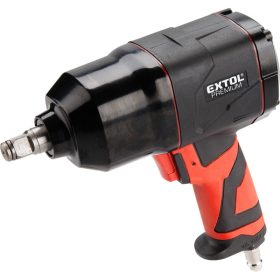   EXTOL PREMIUM légkulcs, 1/2", 340Nm, 3+2 fokozatú (Rocking dog), 7400 1/min, 113l/min, 6,2 Bar, 1/4" tömlőcsatlakozó, 1,9kg