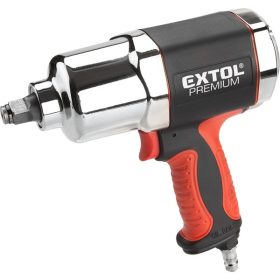   EXTOL PREMIUM légkulcs, 1/2", 680Nm, erős, 3 fokozatú (Twin Hammer), 7500 1/min, 142l/min, 6,3 Bar, 1/4" tömlőcsatlakozó, 2,1kg