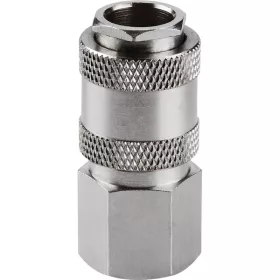   EXTOL PREMIUM gyorscsatlakozó-hüvely, belső menettel, 1/4", nikkelezett réz, bliszteren