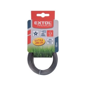   EXTOL PREMIUM damil szegélynyíró géphez 3,0 mm, csillag keresztmetszetű, fekete közép/dual power, 15m