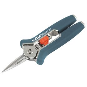   EXTOL PREMIUM szüretelő (metsző) olló; mini, 153mm, max. 6mm átvágás, gumírozott nyéllel