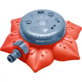   EXTOL PREMIUM locsoló, virág alakú talapzat, 8 funkciós, műanyag; kuplung csatlakozóval