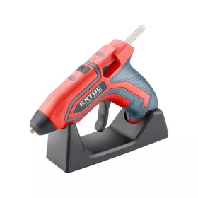   EXTOL PREMIUM akkus melegragasztó pisztoly, 4V, 1500 mAh Li-ion akku, stift átm: 7,2 mm