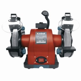   EXTOL PREMIUM kettős köszörűgép 520W, száraz, 200×16×25mm, (P36, P80), 2950 ford/perc, 19kg, lámpával