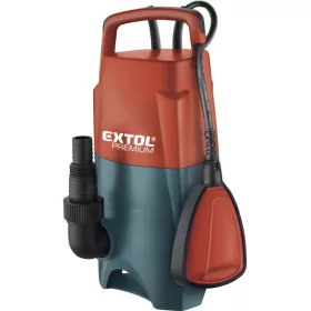   EXTOL PREMIUM szennyvíz búvárszivattyú, úszókapcsolóval, 750W, szállító teljesítmény: 13m3/h, max. száll.8m