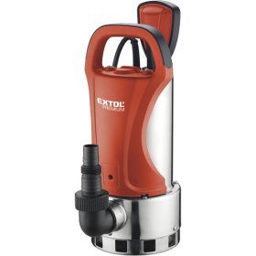   EXTOL PREMIUM szennyvíz búvárszivattyú, úszókapcsolóval, 1100W,  INOX ház, szállító teljesítmény: 18,5m3/h, max. száll.8m
