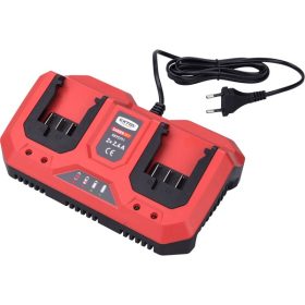   EXTOL akkutöltő dupla, Garden20V, 20V, 2×2,4A a 8895780 akkuhoz