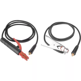   N1 hegesztő kábelpár, földelőkábel csipesszel + munkakábel elektródafogóval, 120A, 3m, 16mm2, csatlakozó: 10-25