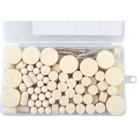   EXTOL CRAFT mini polírozó klt. 3,2 mm befogás, 120 db, 3 féle fejforma, gyapjú filc