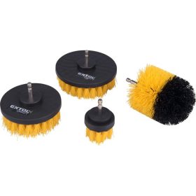   EXTOL CRAFT nylon csiszoló kefe klt. 4 db; 1/4"×25 mm csap, fúrógépbe fogható