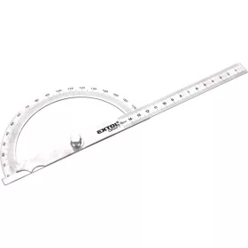   EXTOL szögmérő/vonalzó, lakatos, hossz.: 278 mm, Inox, mm beosztás, 0° -180°, vastagság: 1,3 mm