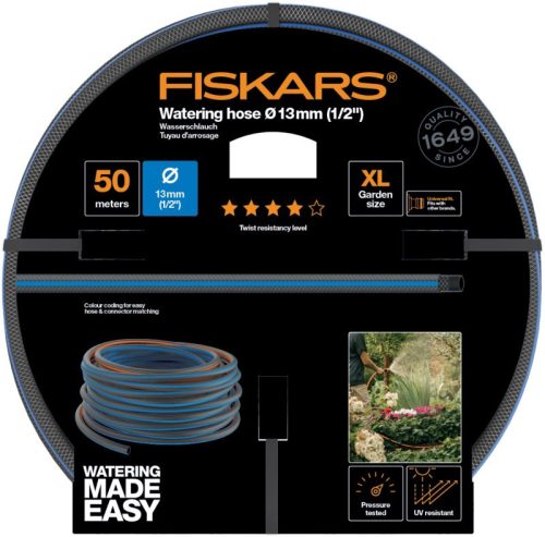 Fiskars Locsolótömlő, 13 mm (1/2), 50 m Q4 készlet erejéig