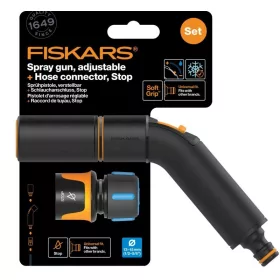   Fiskars Comfort locsolópisztoly, állítható fejjel + CF tömlőcsatlakozó 13-15mm