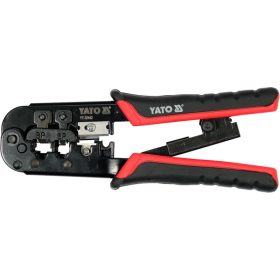   YATO Krimpelő fogó UTP hálózati (RJ45) és telefon (RJ11) csatlakozókhoz